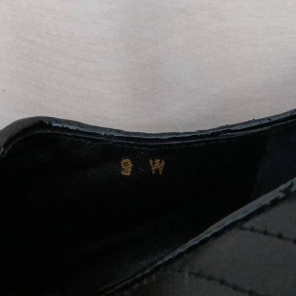 Amalfi By Rangoni Women's Black Leather Lace Up Quilted Oxford Shoes Size 9 - Picture 6 of 6